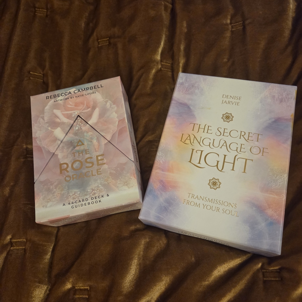 Bundle Of Deck Rose Oracle Cards & Secret Language Of LIGHT with The Guide Books